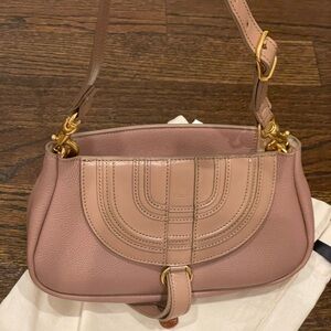 Beige Leather Shoulder Bag